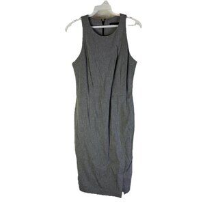 New Banana Republic Sleeveless Slit Pencil Dress Gray Professional Care